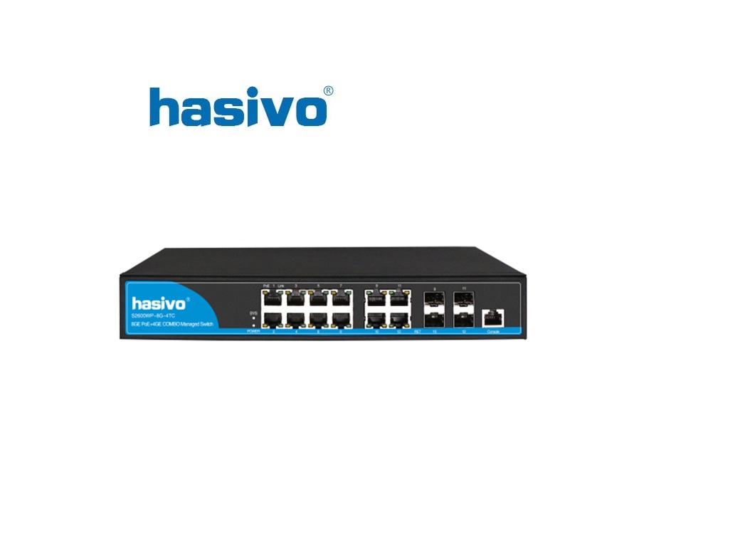 Switch PoE Hasivo S2600WP-8G-4TC Switch PoE Hasivo S2600WP-8G-4TC
