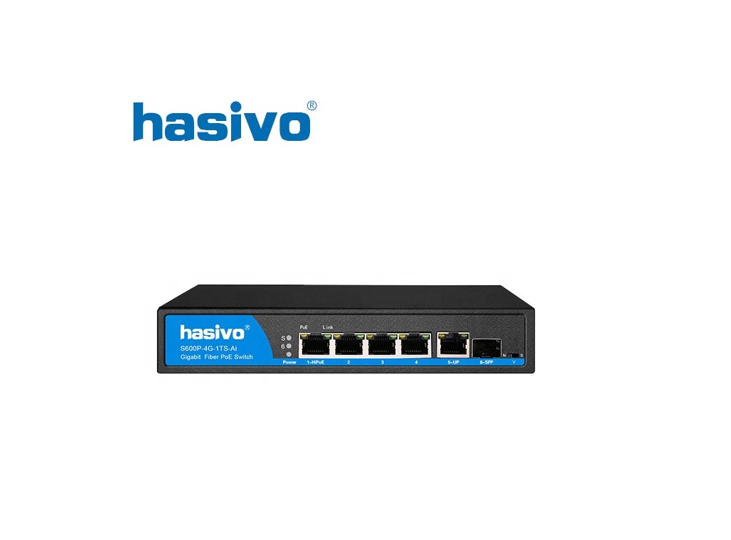 Unmanaged-Switch-Gigabit-PoE-HASIVO-S600P-4G-1TS Unmanaged-Switch-Gigabit-PoE-HASIVO-S600P-4G-1TS