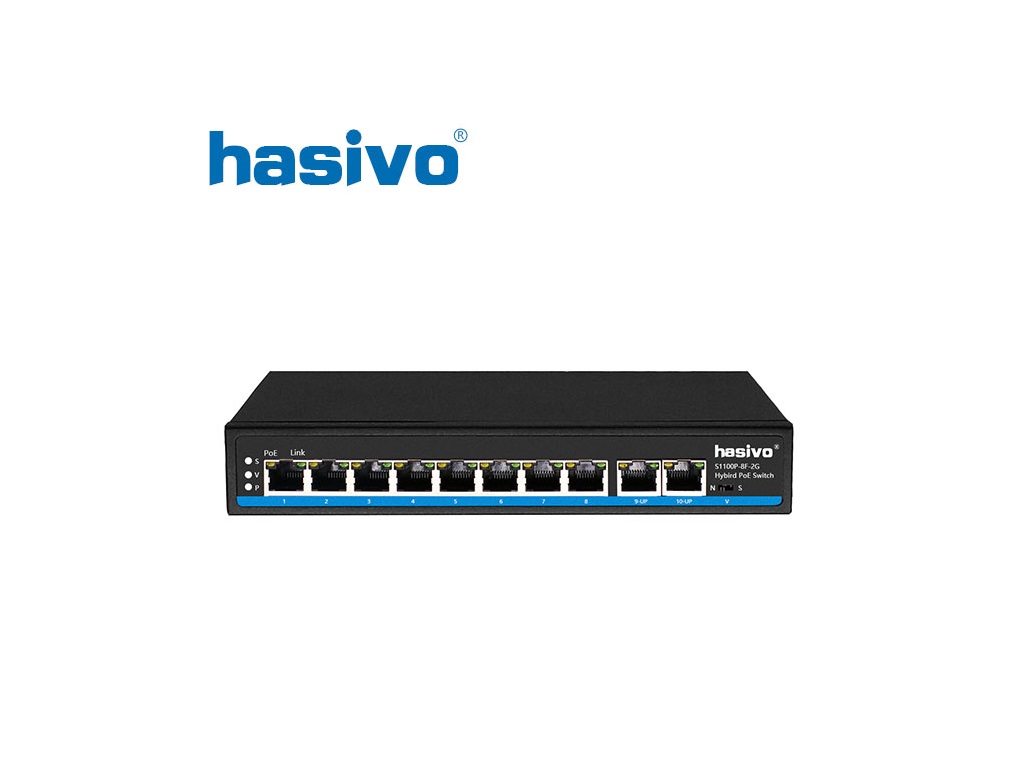 Unmanaged-Switch-PoE-HASIVO-S1100P-8F-2G Unmanaged-Switch-PoE-HASIVO-S1100P-8F-2G